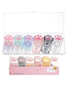 Cinta Correctora Mini Whiteout Yuanan 6 Piezas 0.51 cm x 500 cm