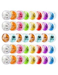 40 Pelotas Yo-Yo Coloridas con Luz LED Flahard para Niños