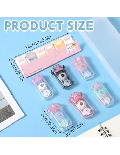 Cinta Correctora Mini Whiteout Yuanan 6 Piezas 0.51 cm x 500 cm 2