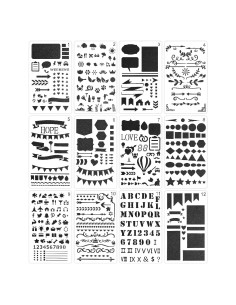 Paquete de 12 Plantillas para Diario Mr. Pen 10.16x17.78 cm