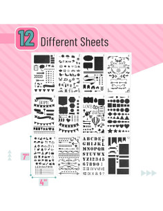 Paquete de 12 Plantillas para Diario Mr. Pen 10.16x17.78 cm 2