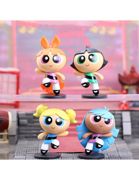 Figuras de Vinilo Las Chicas Policías 4 Pcs 8.89 cm Zcyx0514