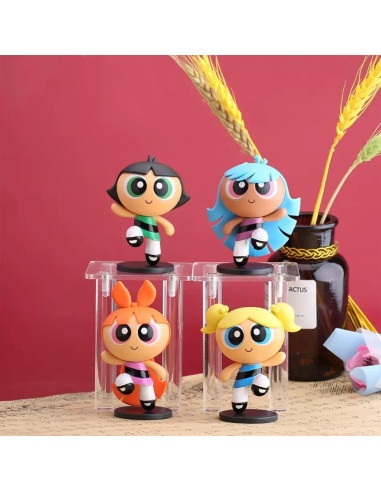 Figuras de Vinilo Las Chicas Policías 4 Pcs 8.89 cm Zcyx0514