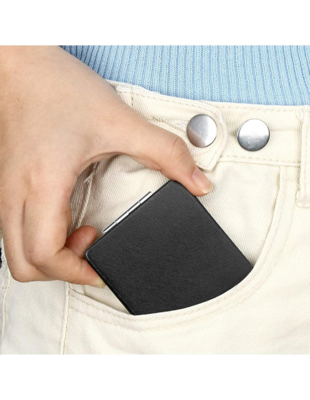 Espejo de Maquillaje Plegable YTLX 1x/2x Negro Compacto