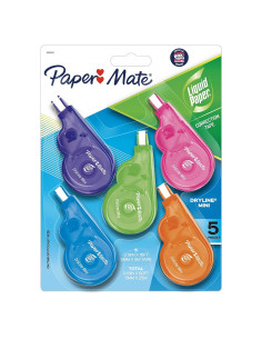 Cinta Correctora Liquid Paper Mini Paper Mate, 5 Colores