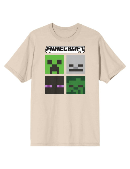 Camiseta de Manga Corta Minecraft Mujeres - Cabezas de Creeper y Más
