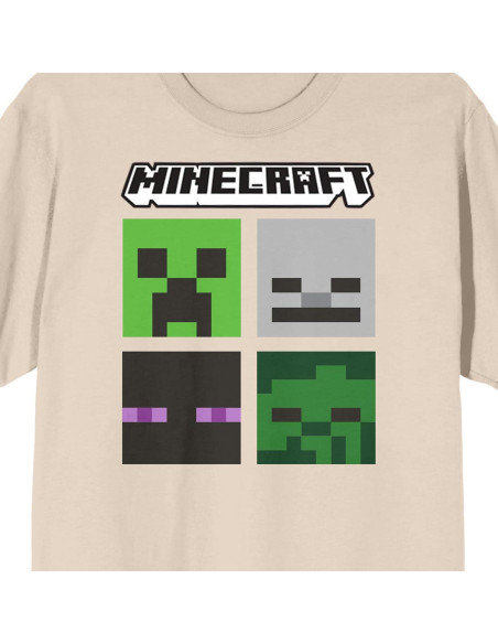 Camiseta de Manga Corta Minecraft Mujeres - Cabezas de Creeper y Más