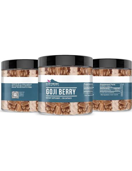 Cápsulas de Baya de Goji Elementos de la Tierra 200 Unidades