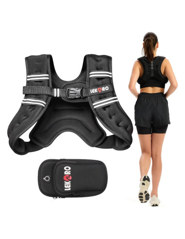Chaleco con peso ajustable LEKRO 5.44kg para entrenamiento