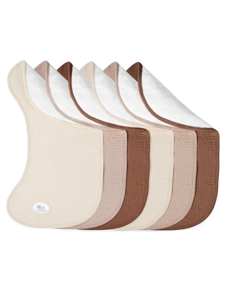 Pañales de Eructo lulumoon 100% Algodón Grande - Paquete de 6