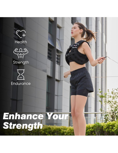 Chaleco con peso ajustable LEKRO 5.44kg para entrenamiento