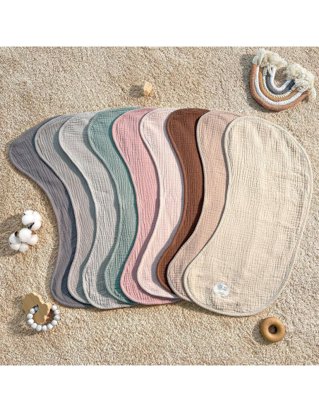 Pañales de Eructo lulumoon 100% Algodón Grande - Paquete de 6