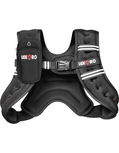 Chaleco con peso ajustable LEKRO 5.44kg para entrenamiento