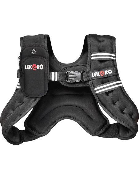 Chaleco con peso ajustable LEKRO 5.44kg para entrenamiento