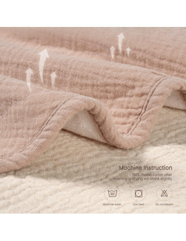 Pañales de Eructo lulumoon 100% Algodón Grande - Paquete de 6