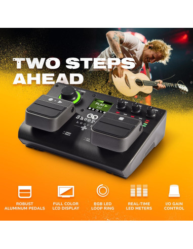 Pedal Looper Doble Pista SHEERAN LOOPER + con 128 Loops
