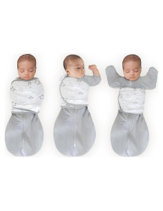 Saco de Dormir Transicional Omni SwaddleDesigns Estrellas Grises 0-3m