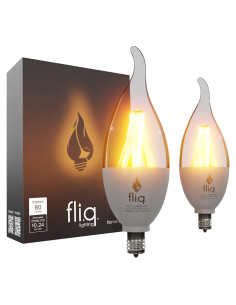 Bombilla LED de Llama Fliq Mini Clara E12 - 2W, 4 Modos, Paquete de 2