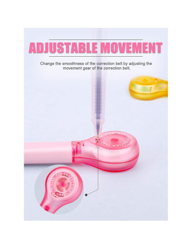 5 Pcs Correctores de Cinta Alopuxi 5mm x 6m Blanco