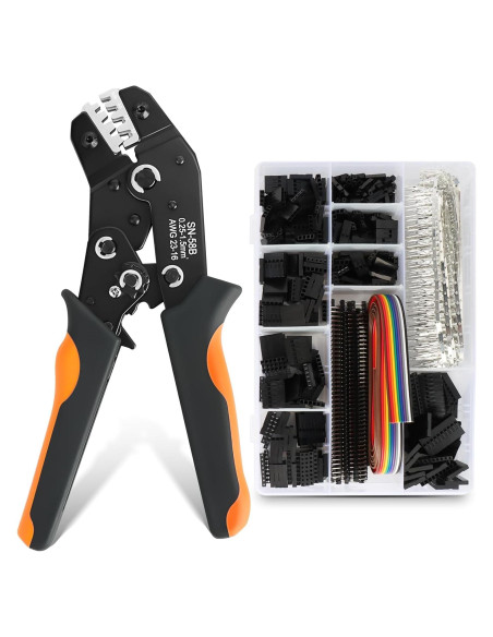 Kit de Crimpado QLOUNI con 1600 Conectores Dupont 2.54mm