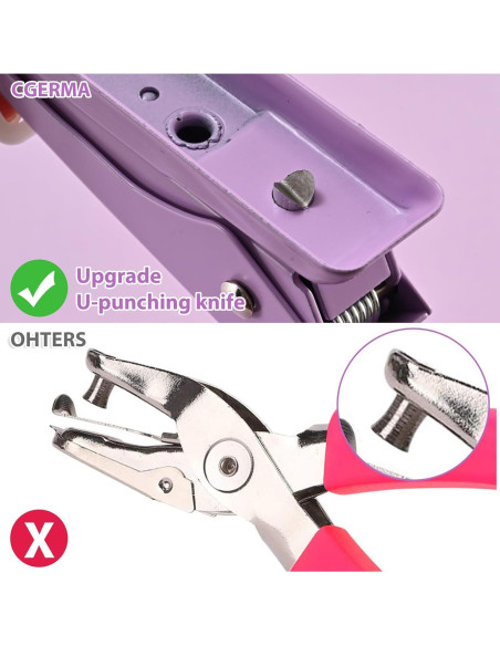 Perforadora de Un Solo Orificio Cgerma 0.64 cm 15 Hojas Púrpura Perforadora de Un Solo Orificio Cgerma 0.64 cm 15 Hojas Púrpura