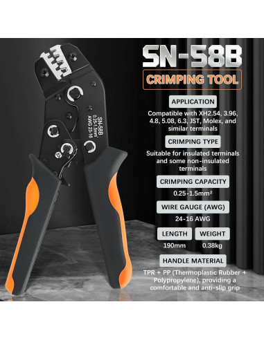 Kit de Crimpado QLOUNI con 1600 Conectores Dupont 2.54mm