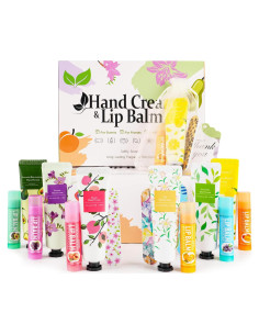 Conjunto de Regalo CUDICY: 24 Cremas de Manos y Balsamos Labiales
