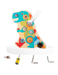 Juego de Tablero Montessori de Tuercas y Tornillos Dinosaurio