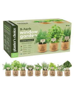 Kit de Jardín Interior 9 Hierbas Planters' Choice - Semillas Gourmet