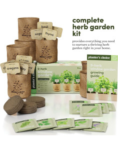 Kit de Jardín Interior 9 Hierbas Planters' Choice - Semillas Gourmet 2