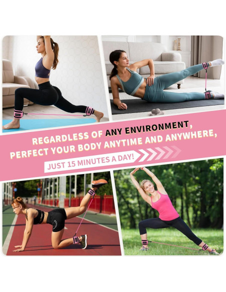 Bandas de Resistencia para Tobillos KICOSOADT - Rosa