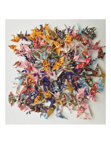 100 Grullas de Origami Papel Washi Origamipolly 3.81cm Decoración