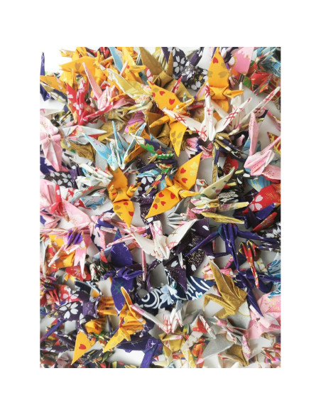100 Grullas de Origami Papel Washi Origamipolly 3.81cm Decoración