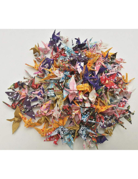 100 Grullas de Origami Papel Washi Origamipolly 3.81cm Decoración