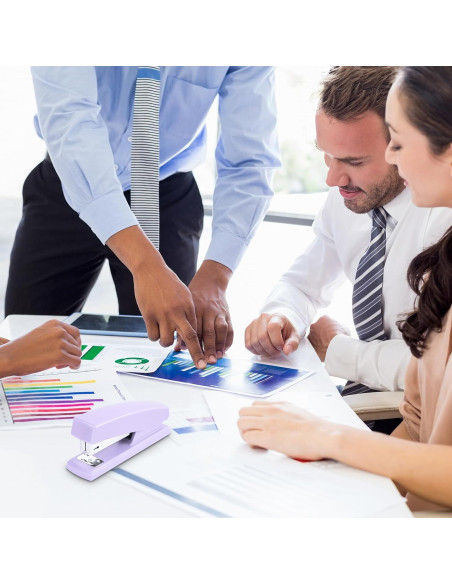 Grapadora Deli E0311-PURPLER Morado 25 Hojas 640 Grapas