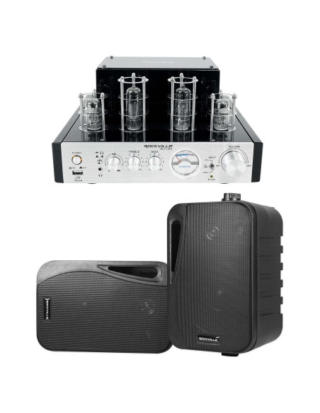 Rockville BluTube Amplificador de Válvulas 70W + 2 Altavoces 4" Rockville BluTube Amplificador de Válvulas 70W + 2 Altavoces 4"