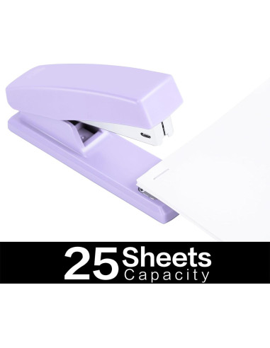 Grapadora Deli E0311-PURPLER Morado 25 Hojas 640 Grapas