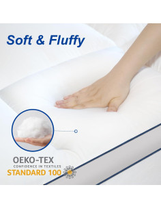 Colchón Topper Twin Kayfia Extra Grueso 152x203 cm Blanco 2