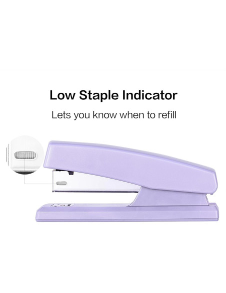 Grapadora Deli E0311-PURPLER Morado 25 Hojas 640 Grapas