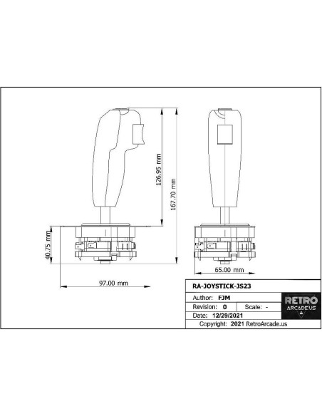 Joystick de Vuelo Arcade RetroArcade RA-JOYSTICK-JS23 8 Direcciones