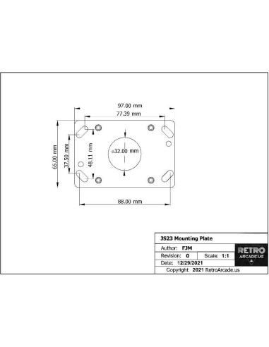 Joystick de Vuelo Arcade RetroArcade RA-JOYSTICK-JS23 8 Direcciones