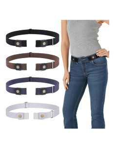 Cinturón Elástico Sin Hebilla WERFORU 3 Pack Ajustable 89-135 cm