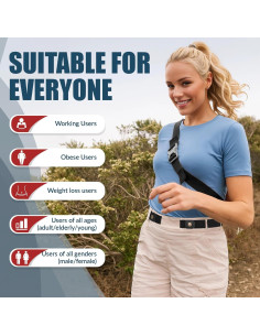 Cinturón Elástico Sin Hebilla WERFORU 3 Pack Ajustable 89-135 cm 2