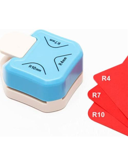 Esquinador de Papel 3 en 1 QIQQIKIN - Cortador de Esquinas 4mm, 7mm, 10mm Esquinador de Papel 3 en 1 QIQQIKIN - Cortador de Esquinas 4mm, 7mm, 10mm