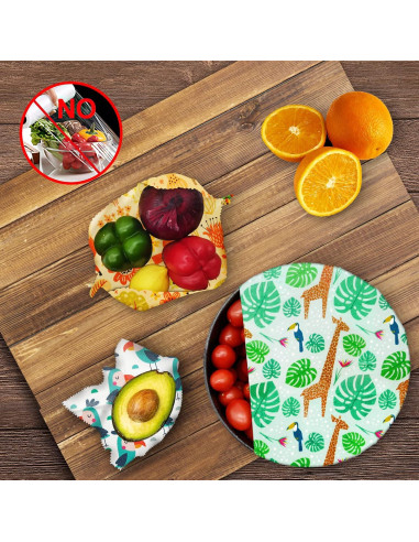 Envolturas de Cera de Abeja Reutilizables WDG - Paquete de 9