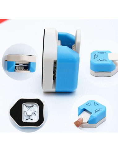 Esquinador de Papel 3 en 1 QIQQIKIN - Cortador de Esquinas 4mm, 7mm, 10mm