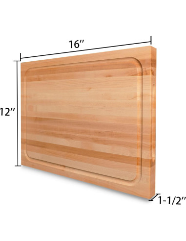 Tabla de Cortar de Madera de Arce Duro CONSDAN 40.6x30.5cm