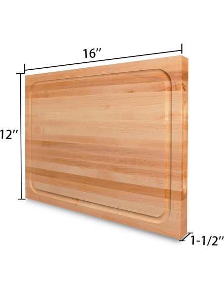 Tabla de Cortar de Madera de Arce Duro CONSDAN 40.6x30.5cm