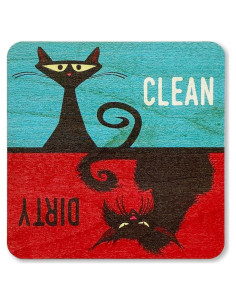 Imán de Lavavajillas Ajqiomh Gato - Limpio/Sucio - 9.14 cm