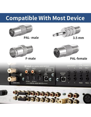 Antena FM Telescópica Amplificada Eifagur con Base Magnética
